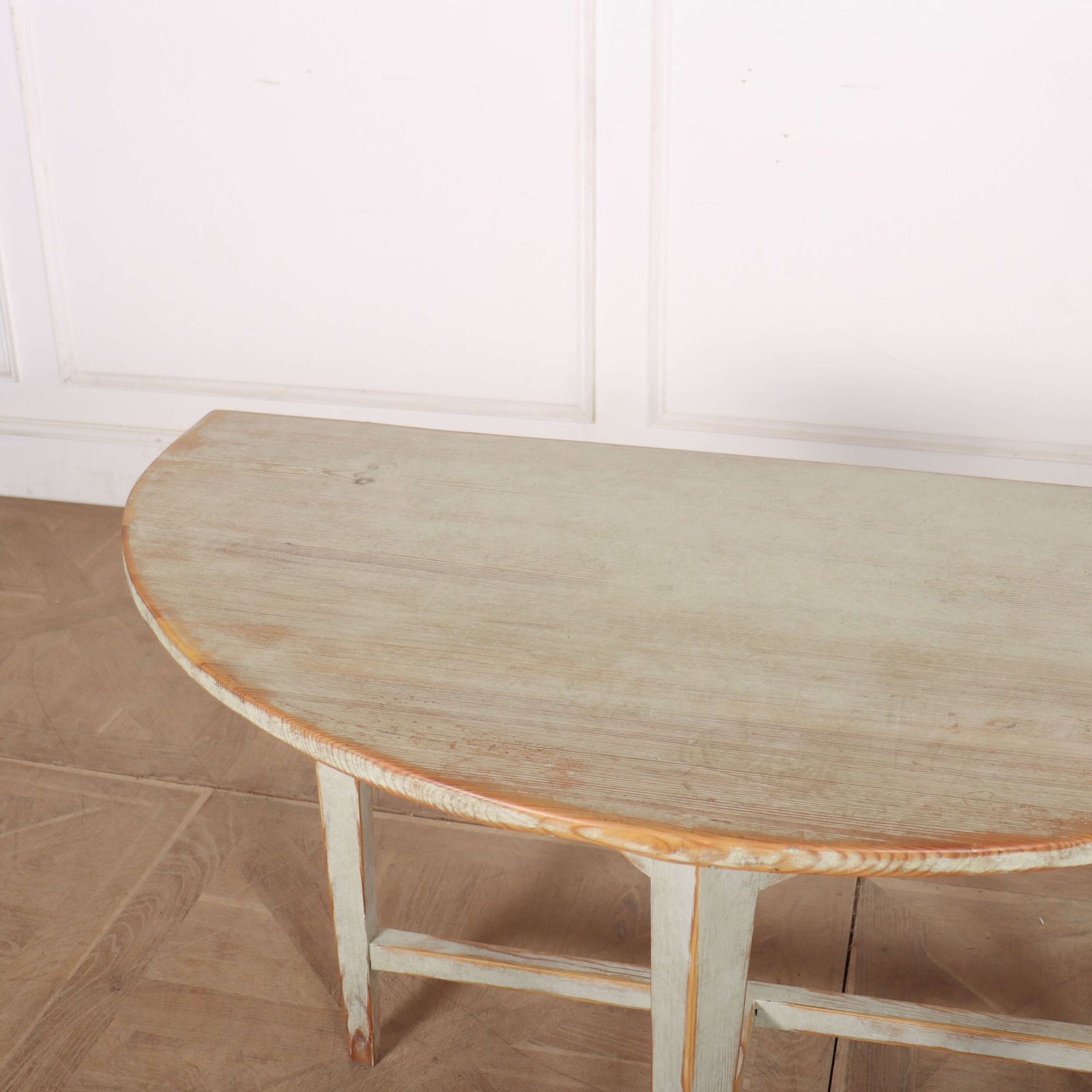 Pair Of Swedish Demi Lune Console Tables photo vintage