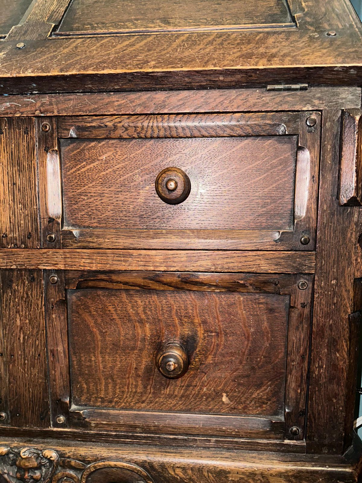 Ercol 438 Oak Carved Bureau Extremely Rare Bureau Desk 1933 Catalogue photo buy