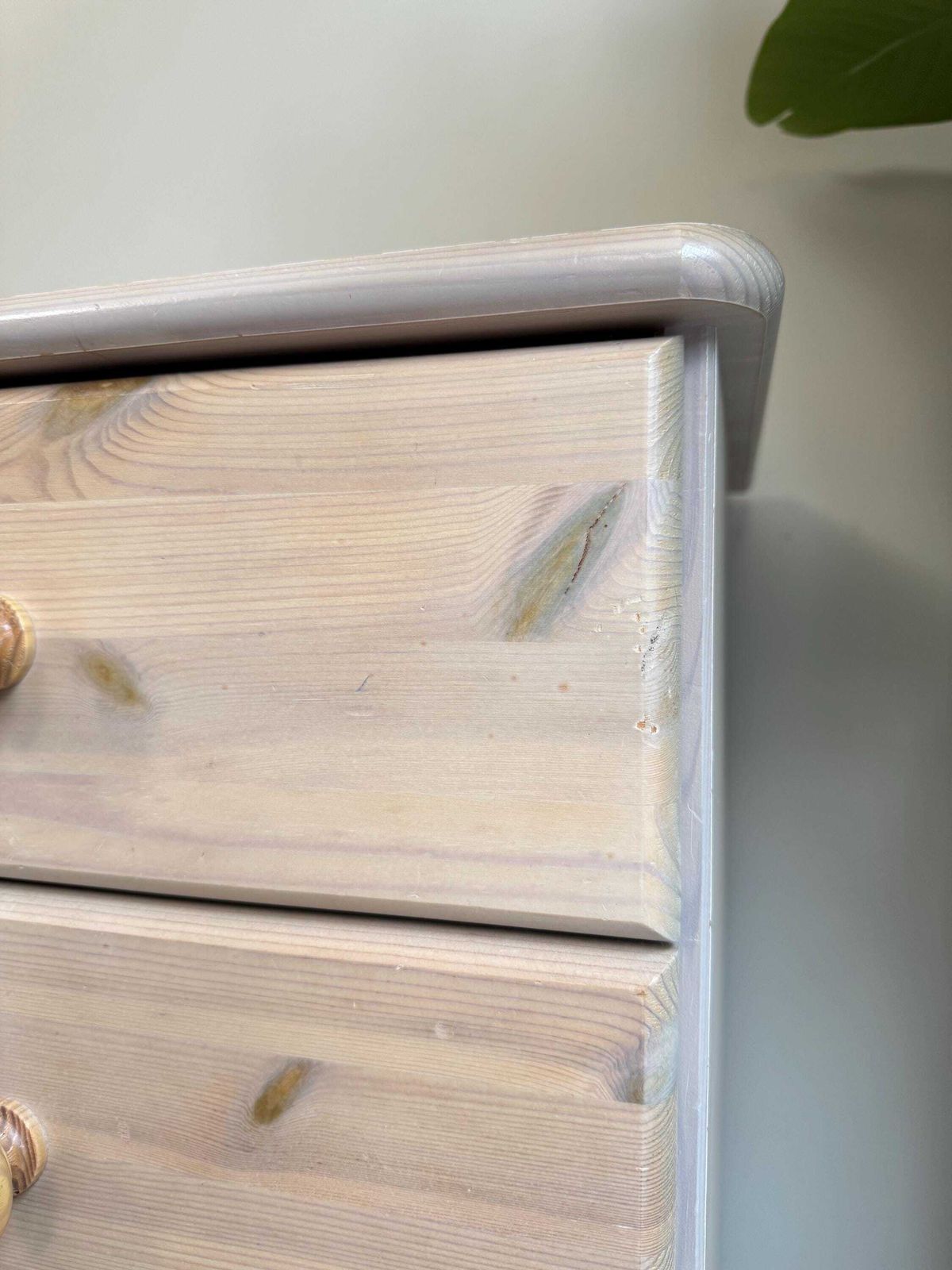 photo for sale Shabby Chic Light Coloured White Washed Vintage Chest Of Drawers With Wooden Handles