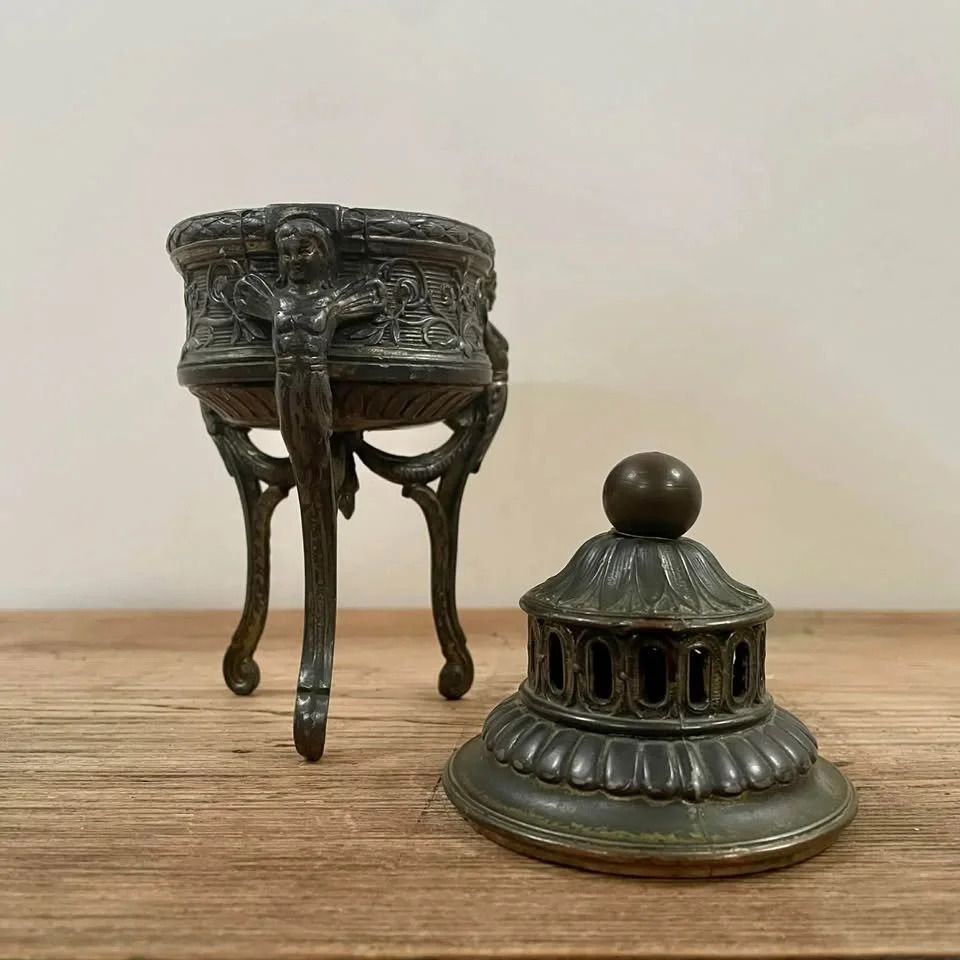 Antique French Religious Incense Burner photo 125.0