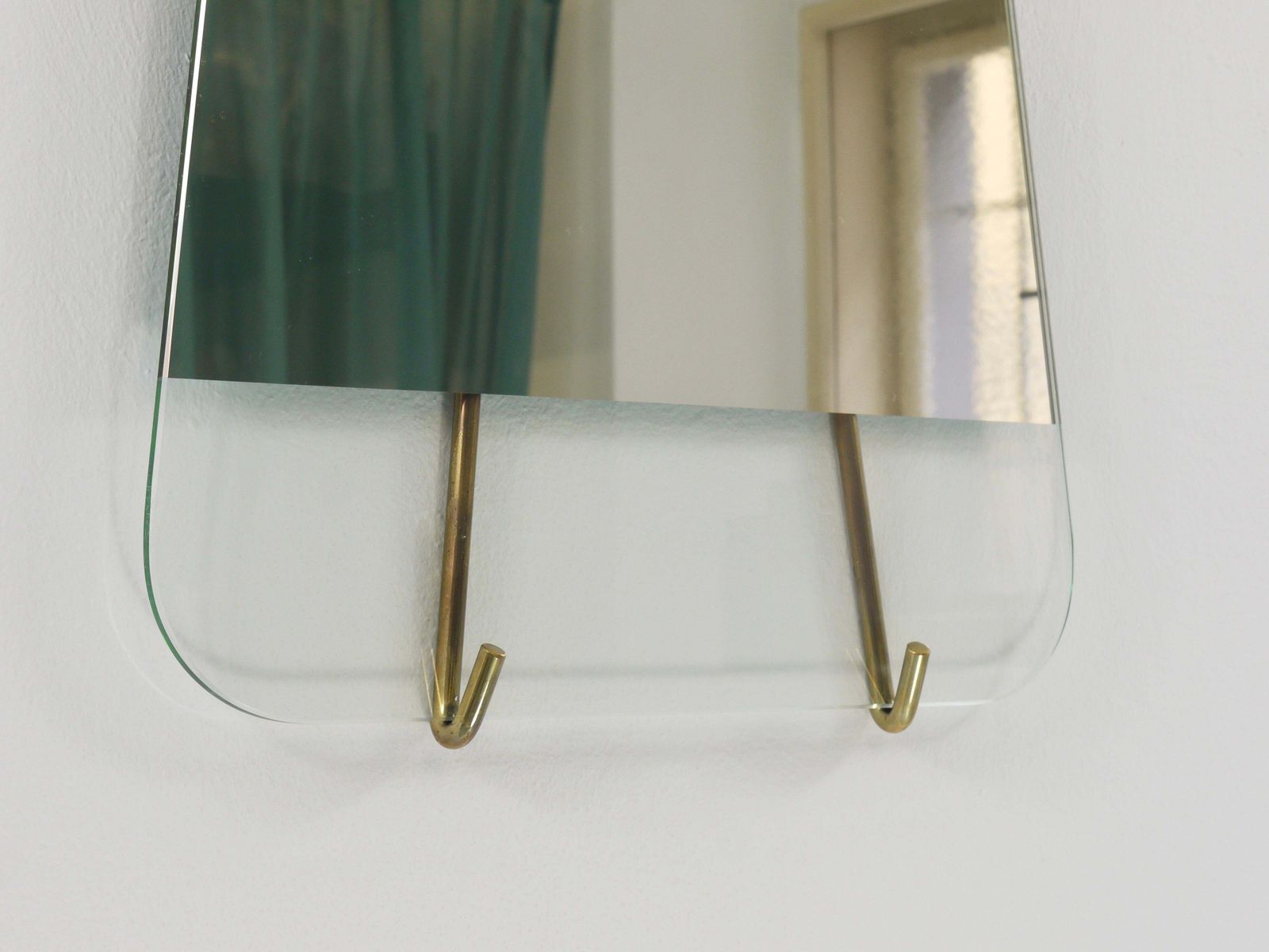 Home Decor Carl Aubock Vienna Rare Brass Wall Mirror No. 38, Austria, 1950s photo