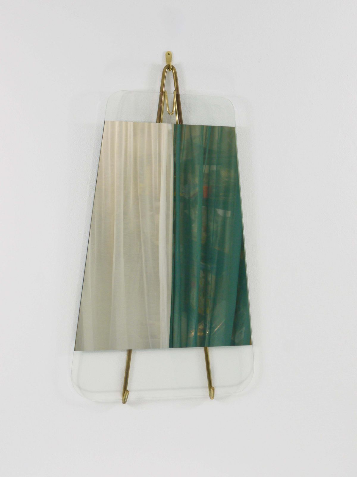 4782.0 Carl Aubock Vienna Rare Brass Wall Mirror No. 38, Austria, 1950s photo