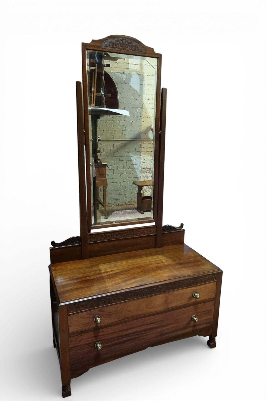 Vintage Dressing Chest With Mirror / C1950