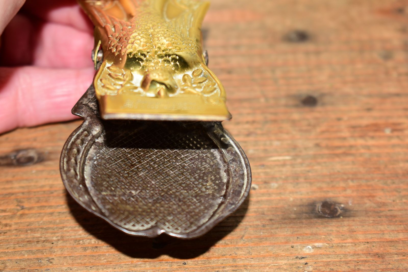 Home Decor Victorian Brass Clip/Paperweight   Gorgeous Romantic With Decorative Detail Of Bird Delivering Letter M Myers photo