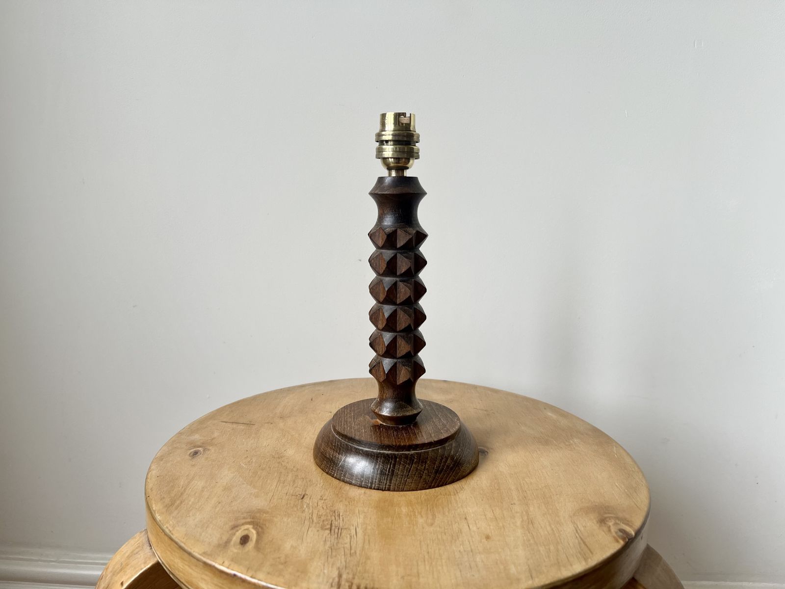 Vintage French Mid Century Turned Wood Table Lamp, Charles Dudouyt, Circa 1930 50 photo Lighting