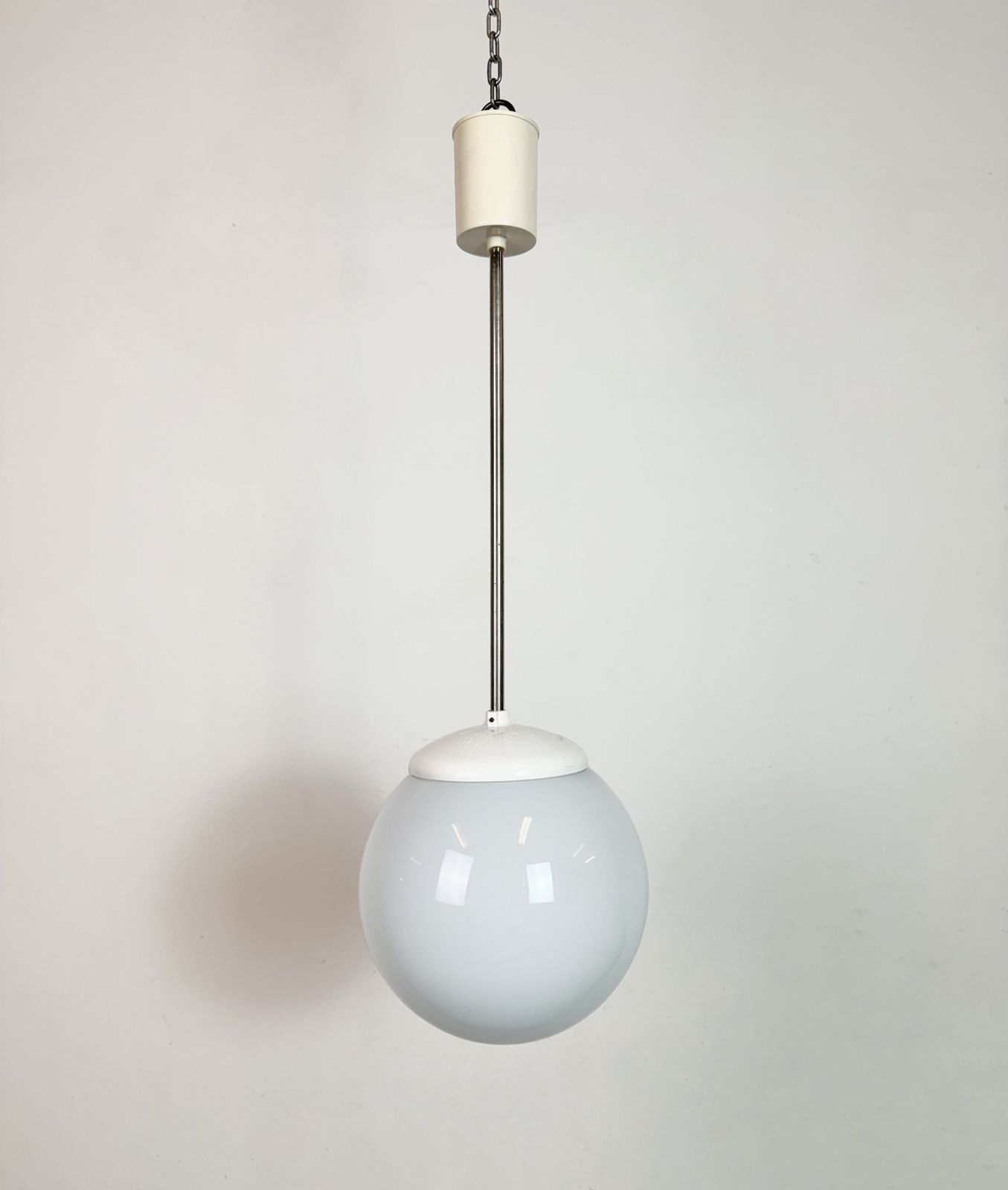 Vintage Chandelier With Milk Glass From Elektrosvit, 1960s photo furniture