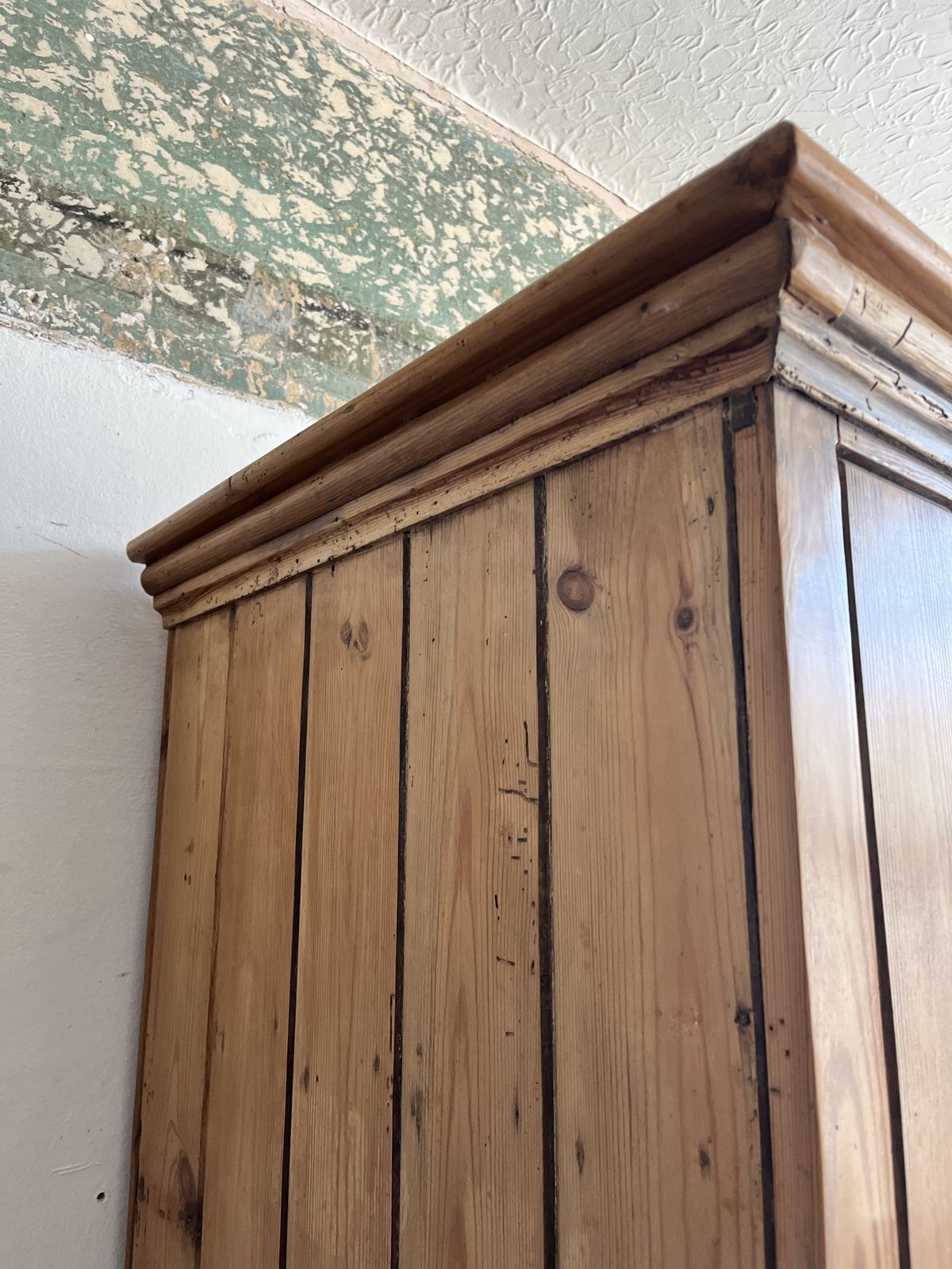photo for sale A Tall Narrow Victorian Pine Linen/Larder Cupboard