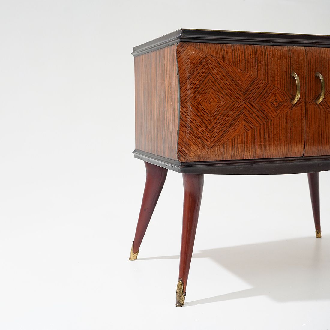 850.0 Pair Of Bedside Tables With Glass Top, 1950s photo