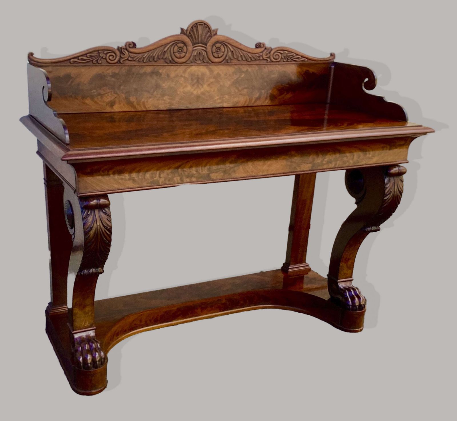 Good Late Regency Mahogany Console Table / Serving Table photo vinterior