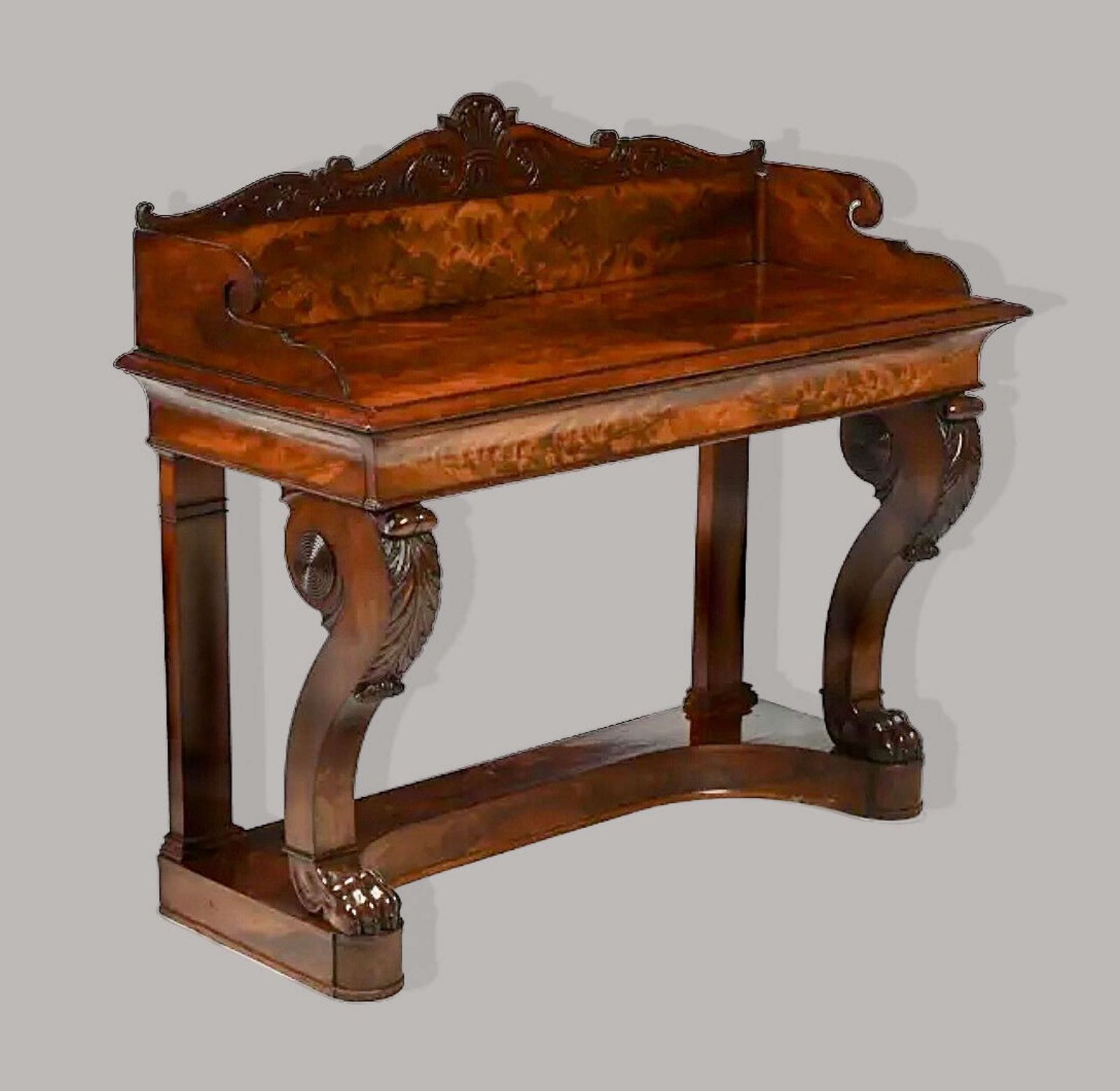 photo vintage Good Late Regency Mahogany Console Table / Serving Table