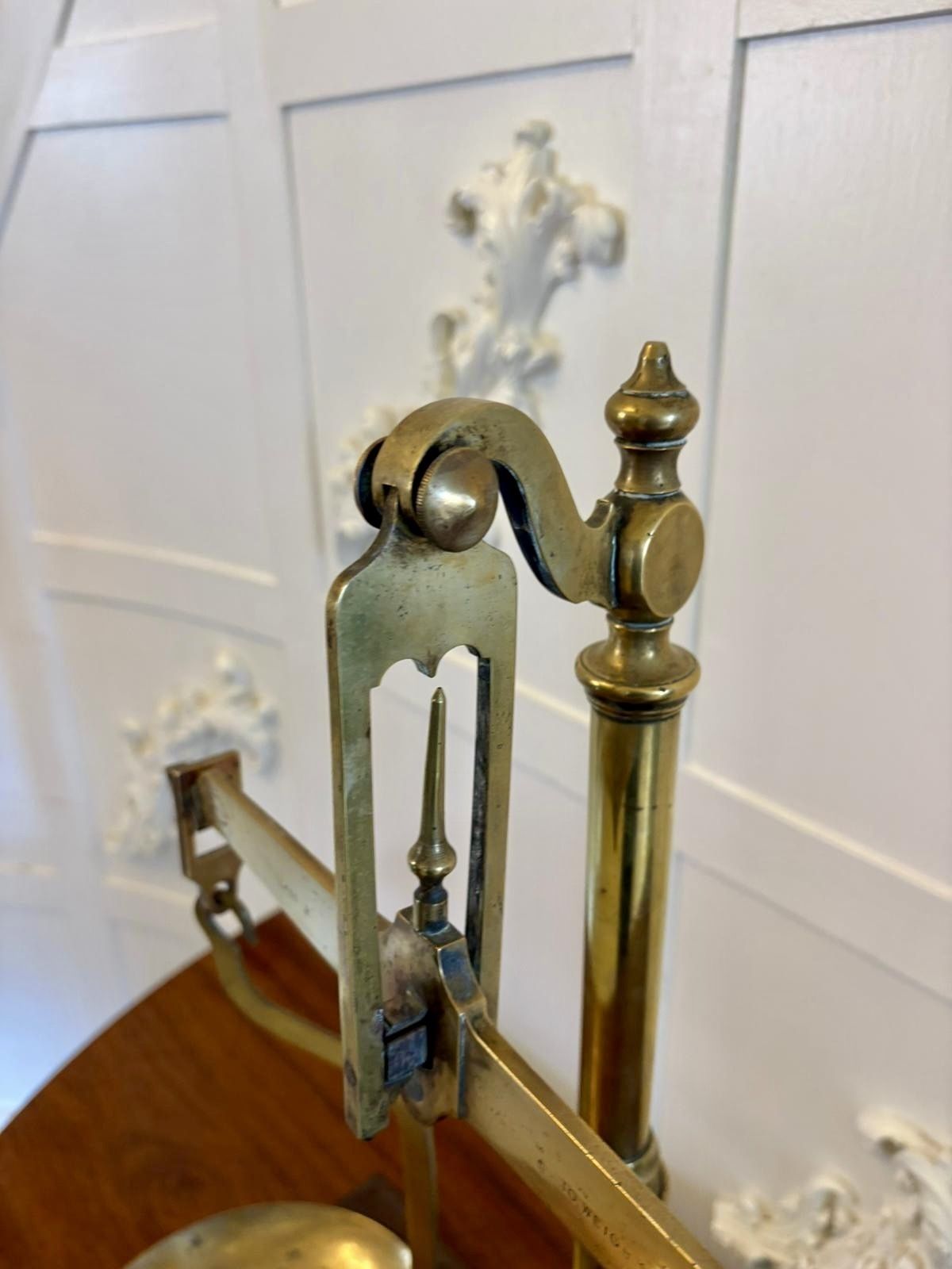 Antique 19th Century Apothecary Balance Scales Brass Mahogany Day & Millward Complete With Weights photo for sale