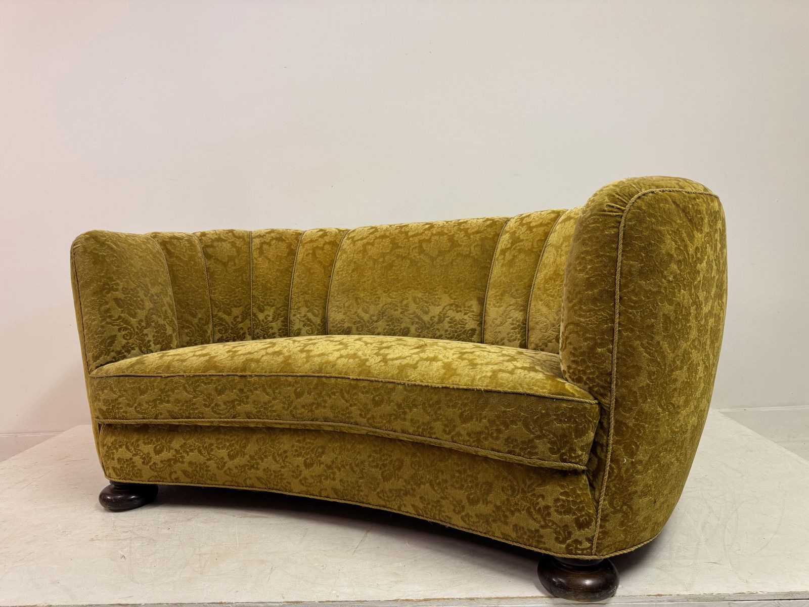 1930s Danish Curved Banana Sofa photo buy