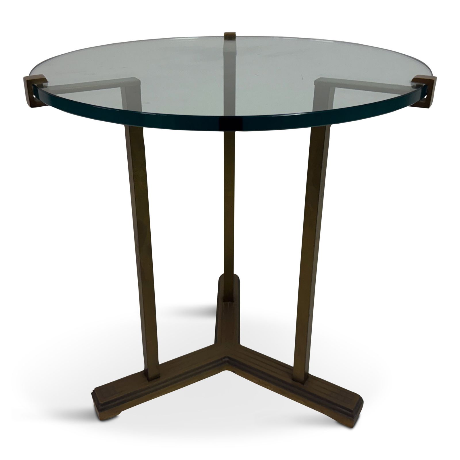 Bronze And Glass Side Table By Peter Ghyczy