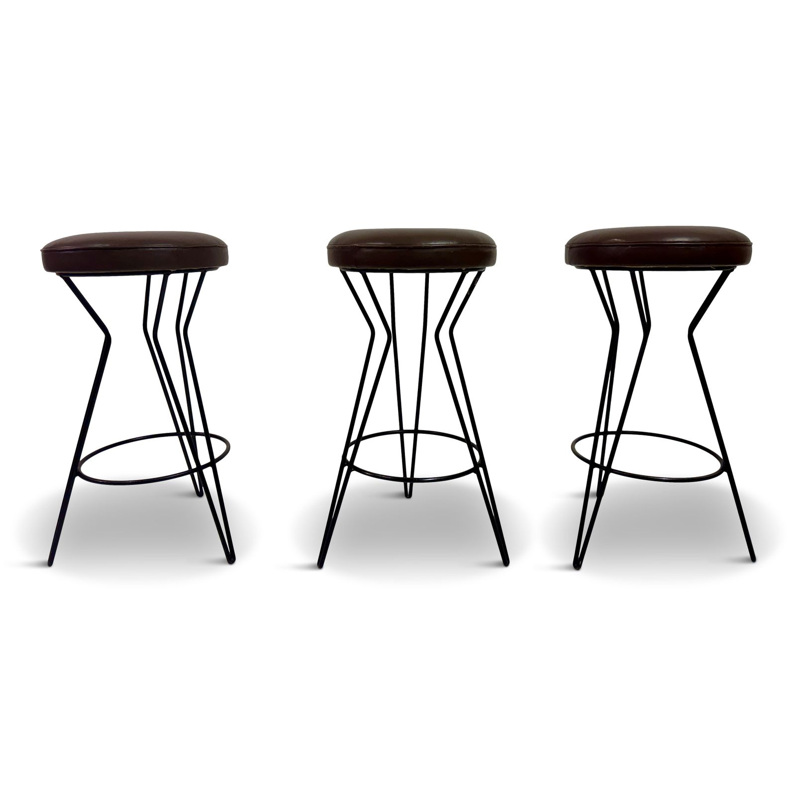 Set Of Three Mid Century Bar Stools