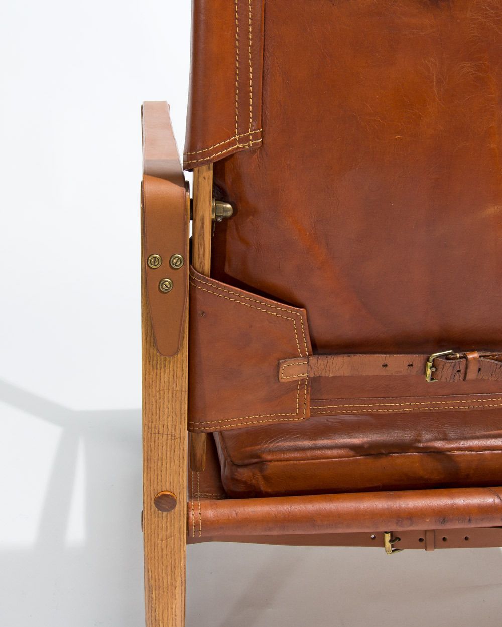 photo furniture Kaare Klint Safari Chair In Oak And Leather By Rud Rasmussen