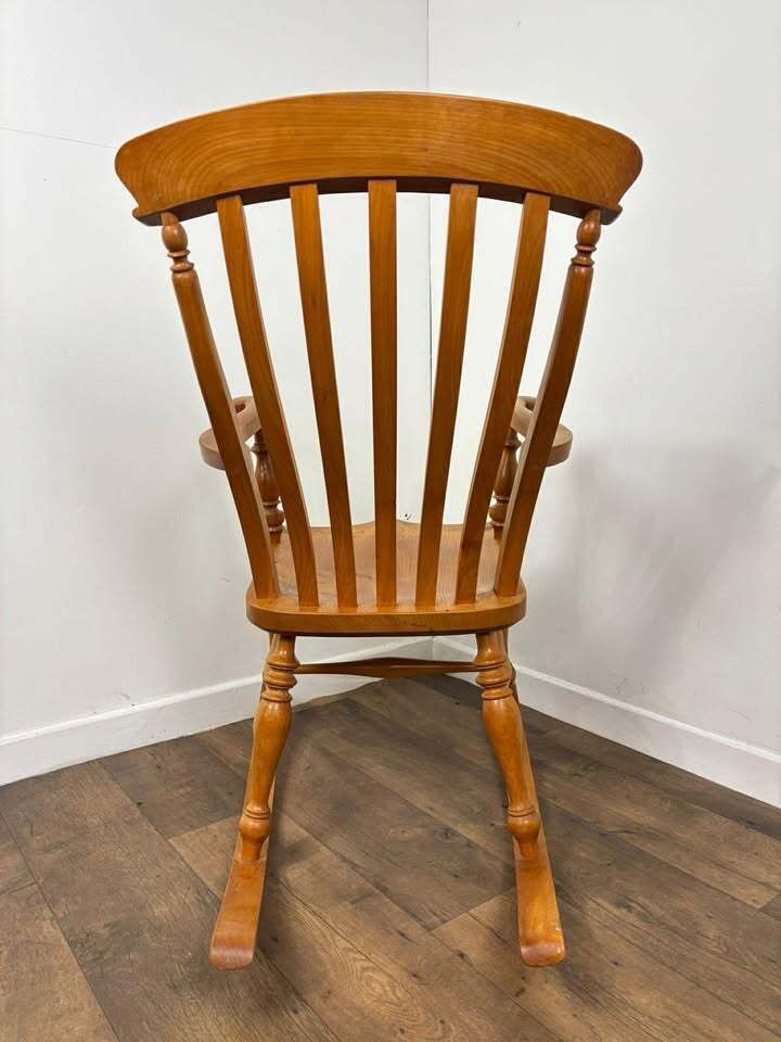 279.0 Vintage Elm Grandfather Rocking Chair photo