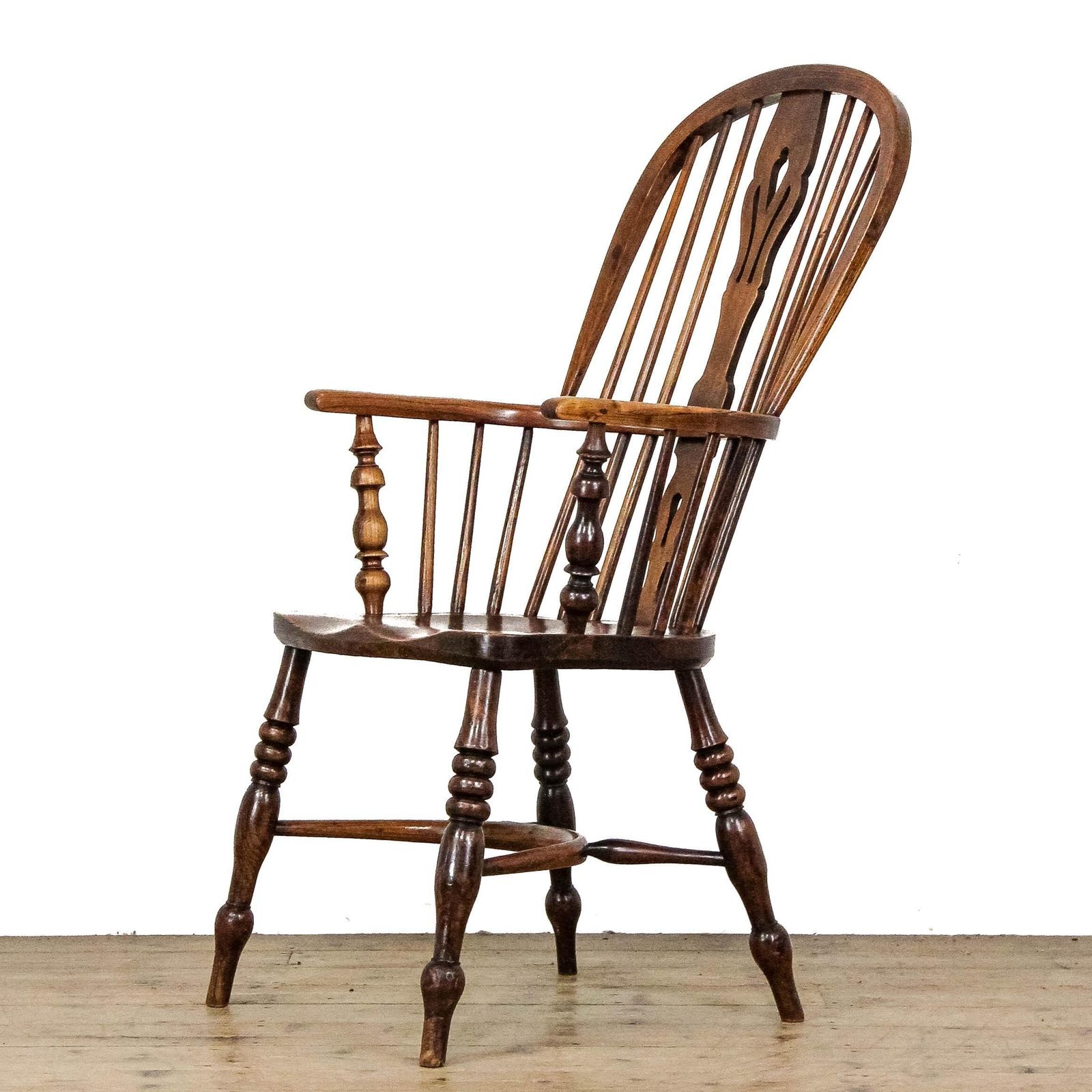 Antique Ash And Elm Windsor Armchair | Captain's Armchair | Antique Armchair | Antique Seating | Home Office (M 6784) photo Furniture