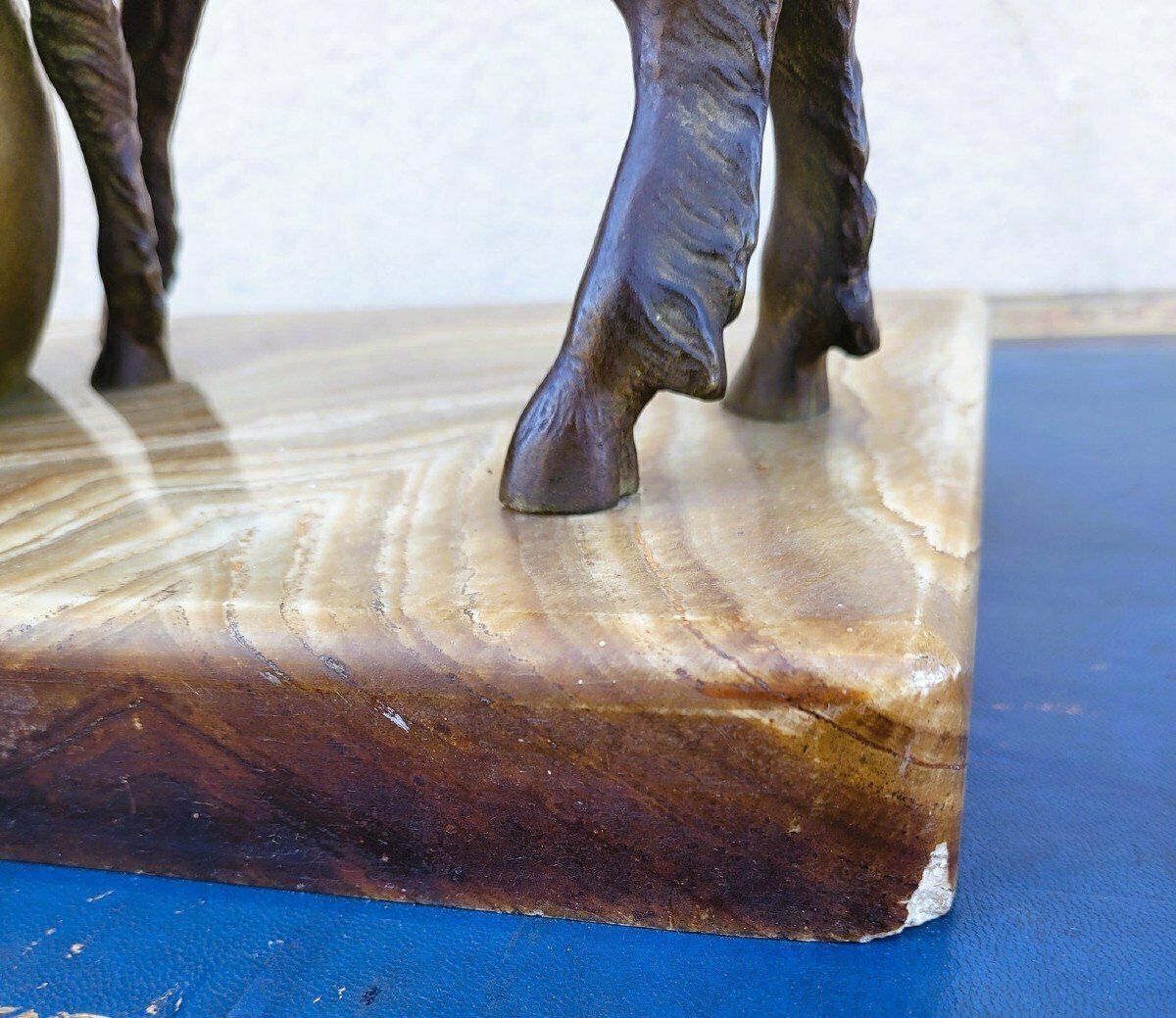 photo for sale Godard, Woman And Lamb, Art Deco Bronze, 20th Century
