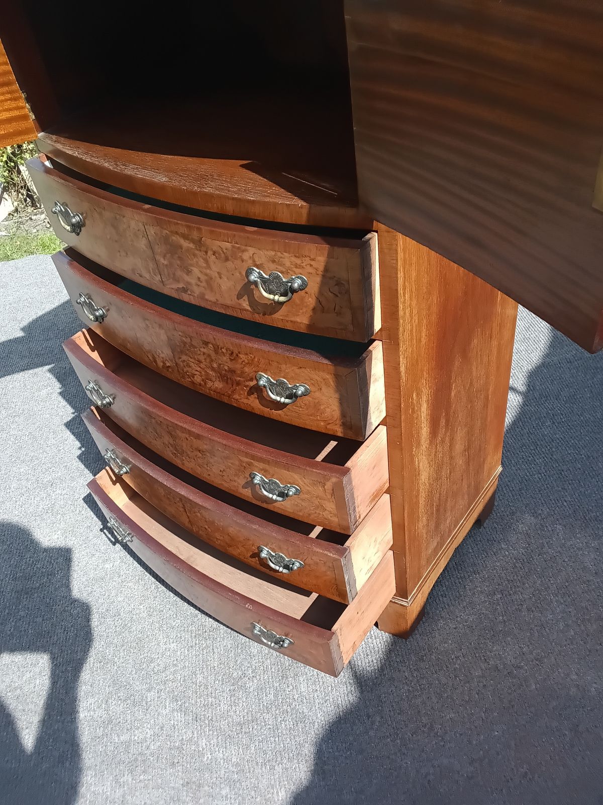 Walnut Chest Of Drawers With Top Cupboard. photo buy