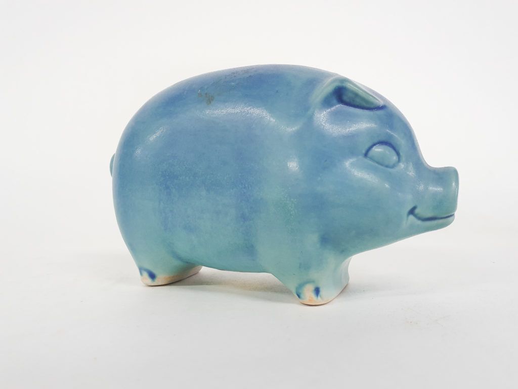 Ceramic Piggy Bank By, De Bolle Deur, The Netherlands 1980's photo vintage