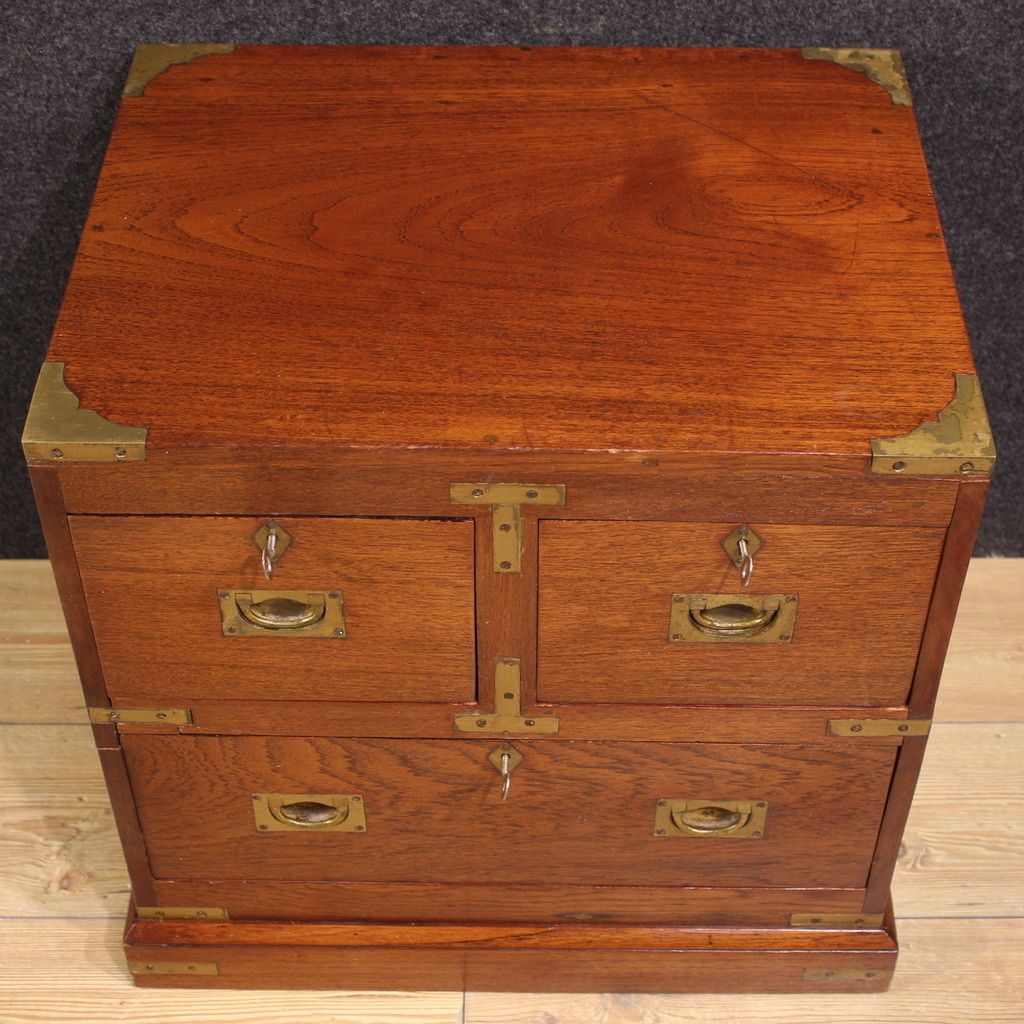 2850.0 Pair Of English Naval Style Bedside Tables From The 20th Century photo