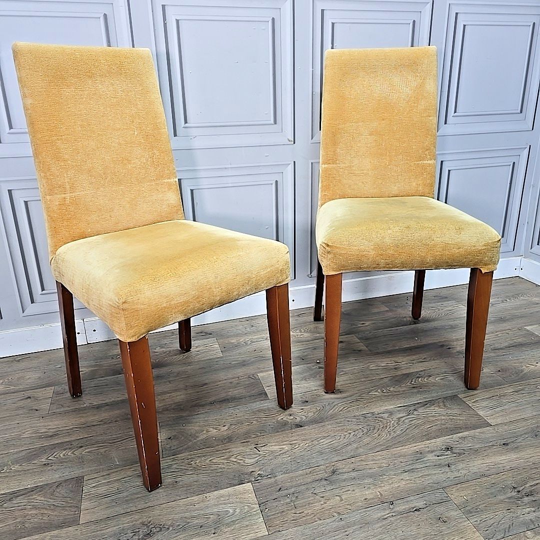 Pair Upholstered Chairs   Retro Vintage   Fireside Reading Nursing Dining Seats