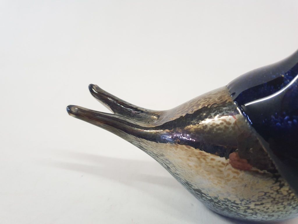 Glass Bird, By Art Glass Team, Finland 1980's photo vintage