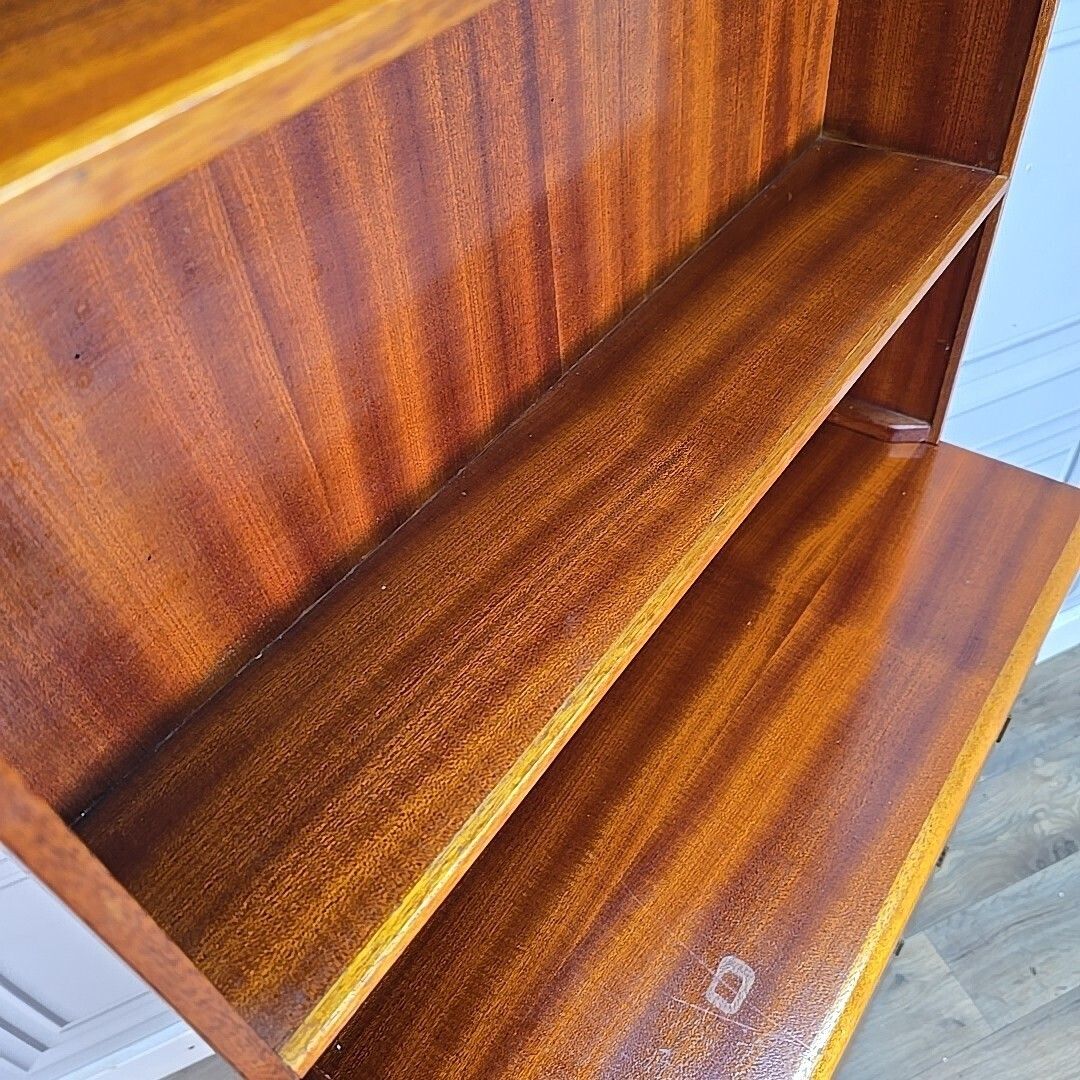 Retro Vintage Bookcase Cabinet – Mid Century Compact Display Storage Rosewood photo buy