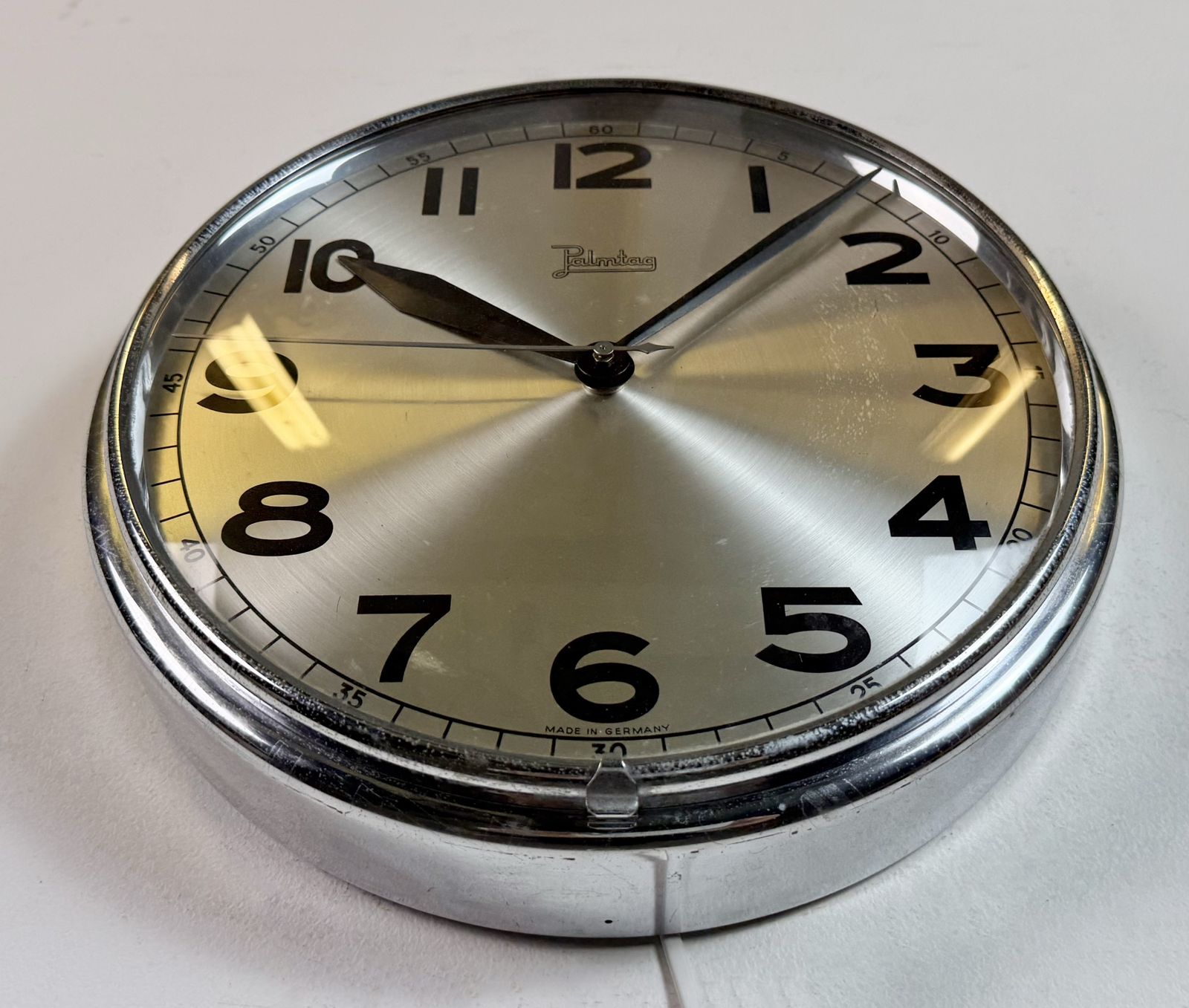 Vintage German Electric Wall Clock From Palmtag, 1960s photo buy