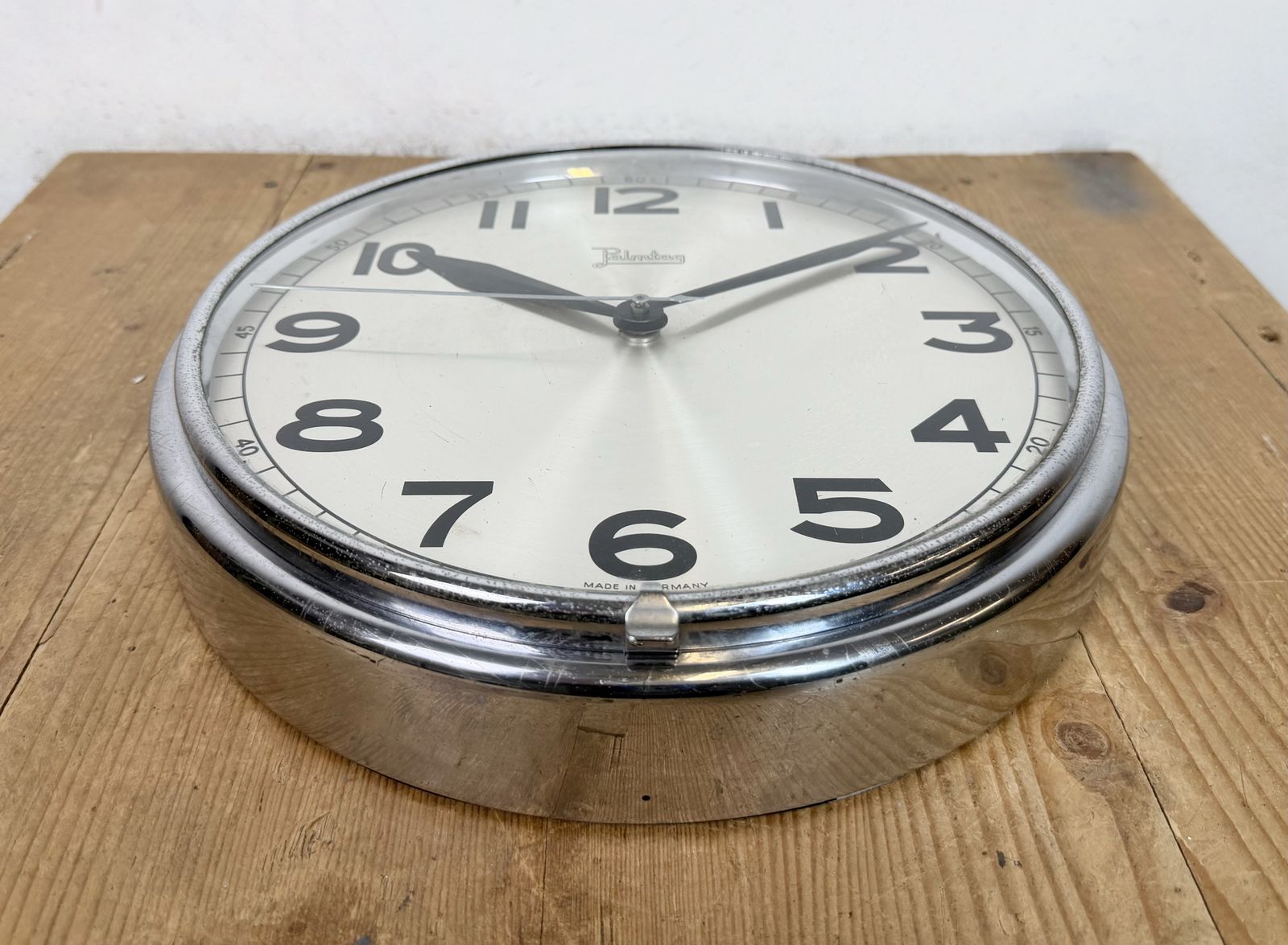 Vintage German Electric Wall Clock From Palmtag, 1960s photo vintage