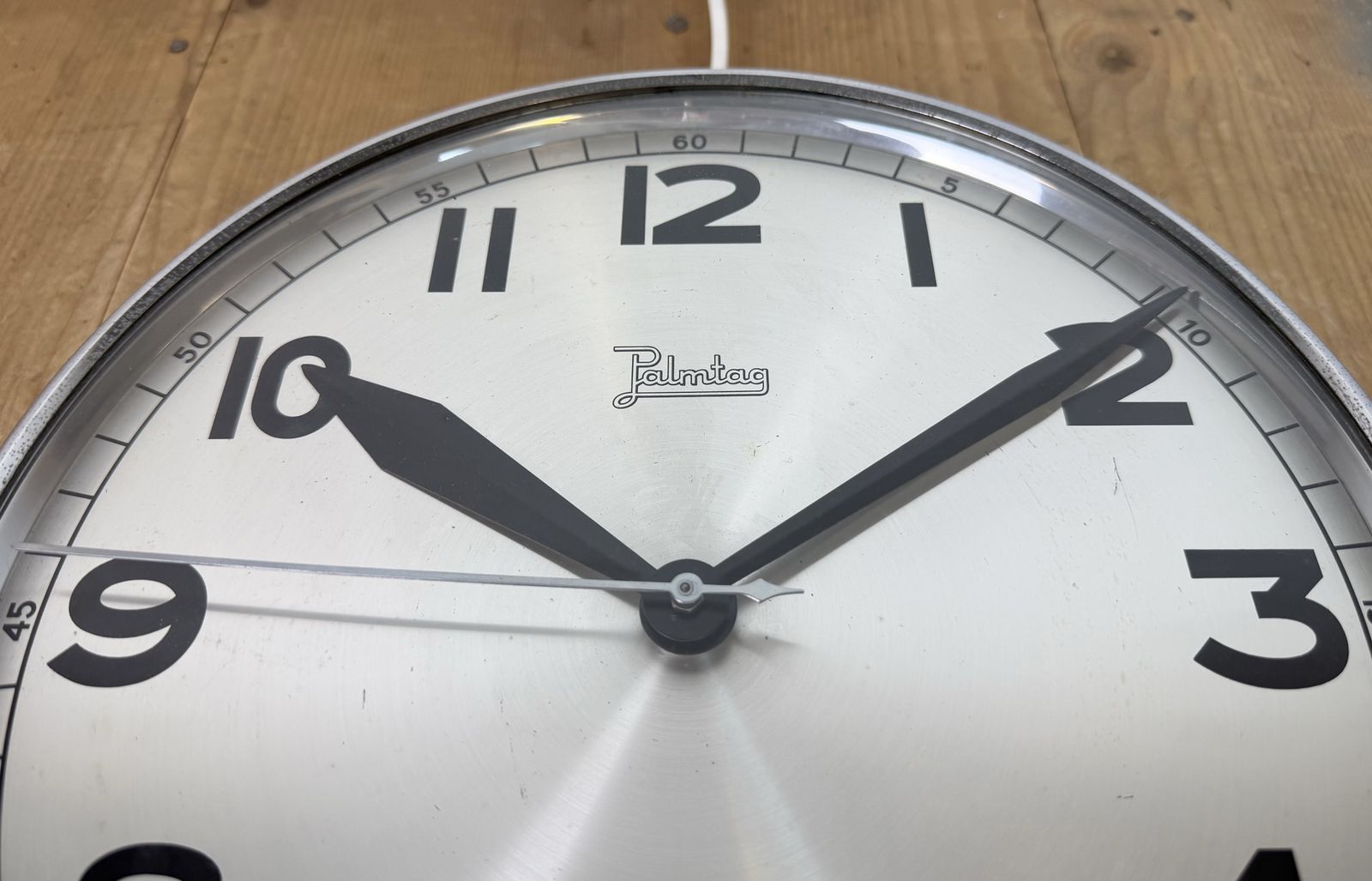 Home Decor Vintage German Electric Wall Clock From Palmtag, 1960s photo
