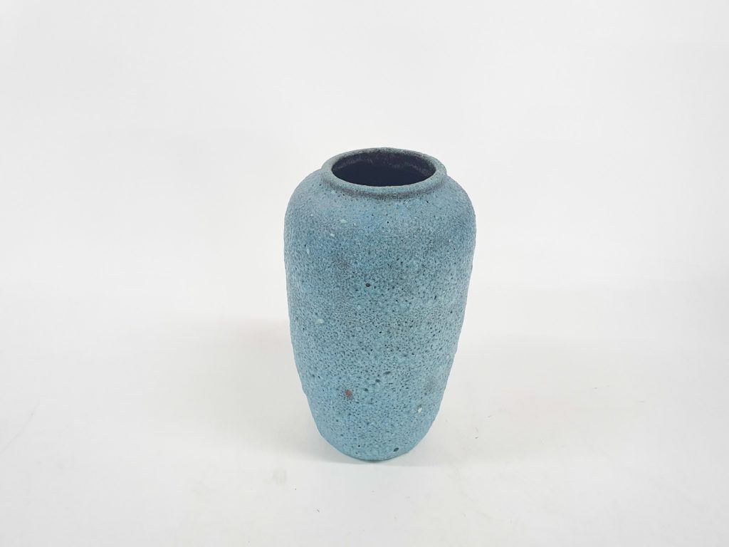 Blauwe "Fat Lava" Keramische Vaas, Toegeschreven Aan Pieter Groeneveldt, Nederland, Jaren 1970
