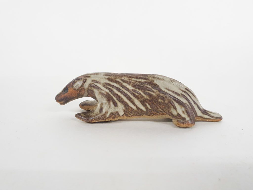 Small Ceramic Skunk Sculpture By Tremar Pottery, United Kingdom photo vinterior