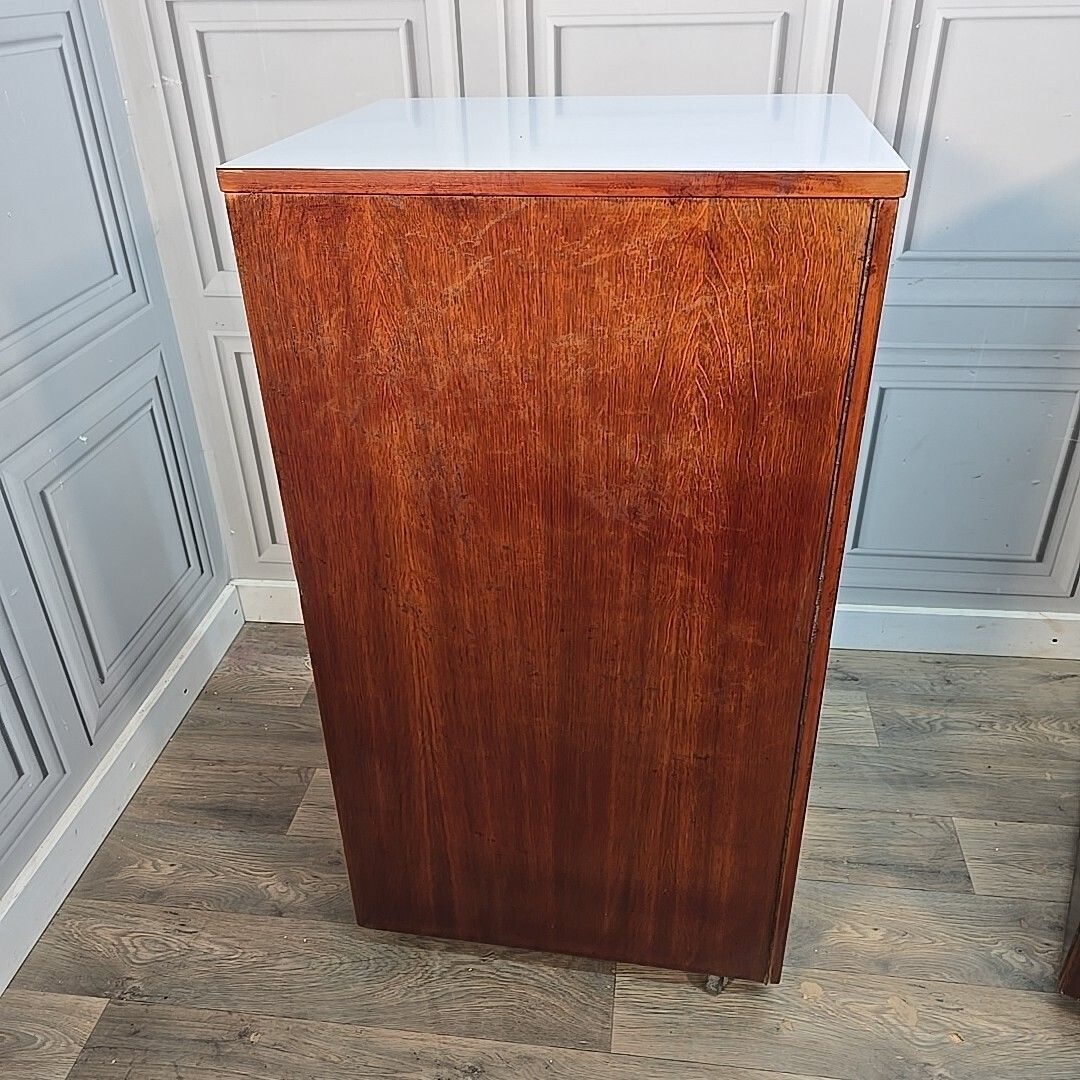 Pair Vintage Storage Cabinets   Bryants Filing Bedside Cupboards   Castors Retro photo buy