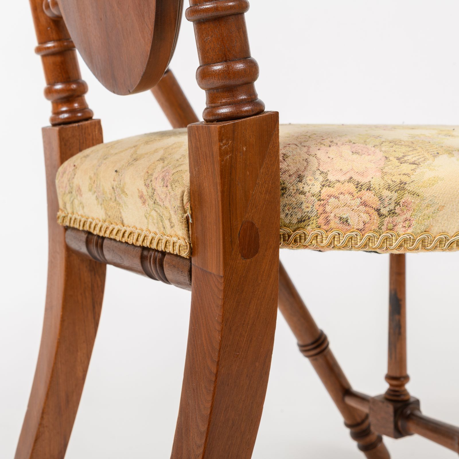 Attributed To George Jakob Hunzinger (1835–1898) American Walnut Aesthetic Movement Side Chair, Late 19th Century photo vintage