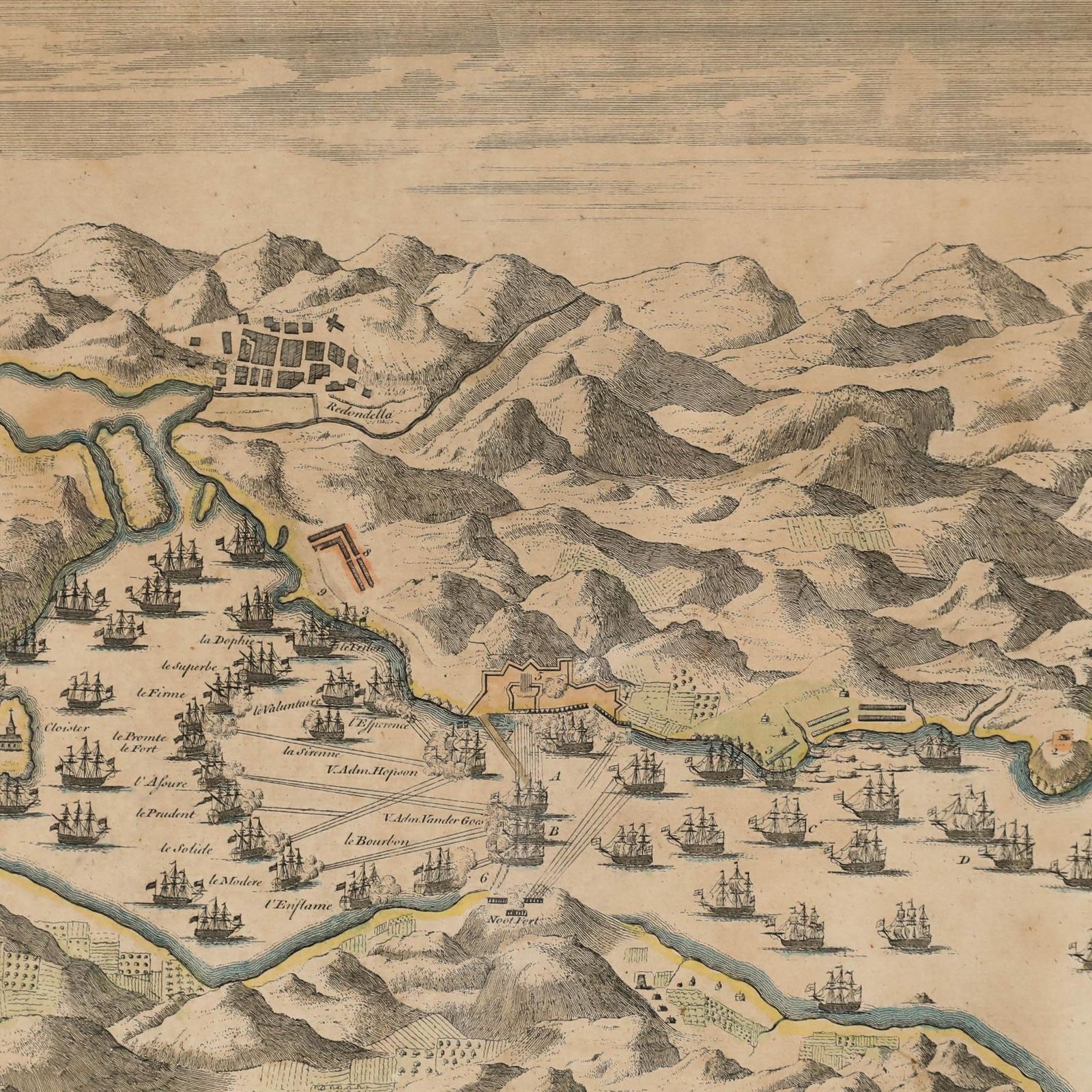 James Basire (1730 1802)   18th Century Engraving, The Bay And Harbour Of Vigo. photo Art