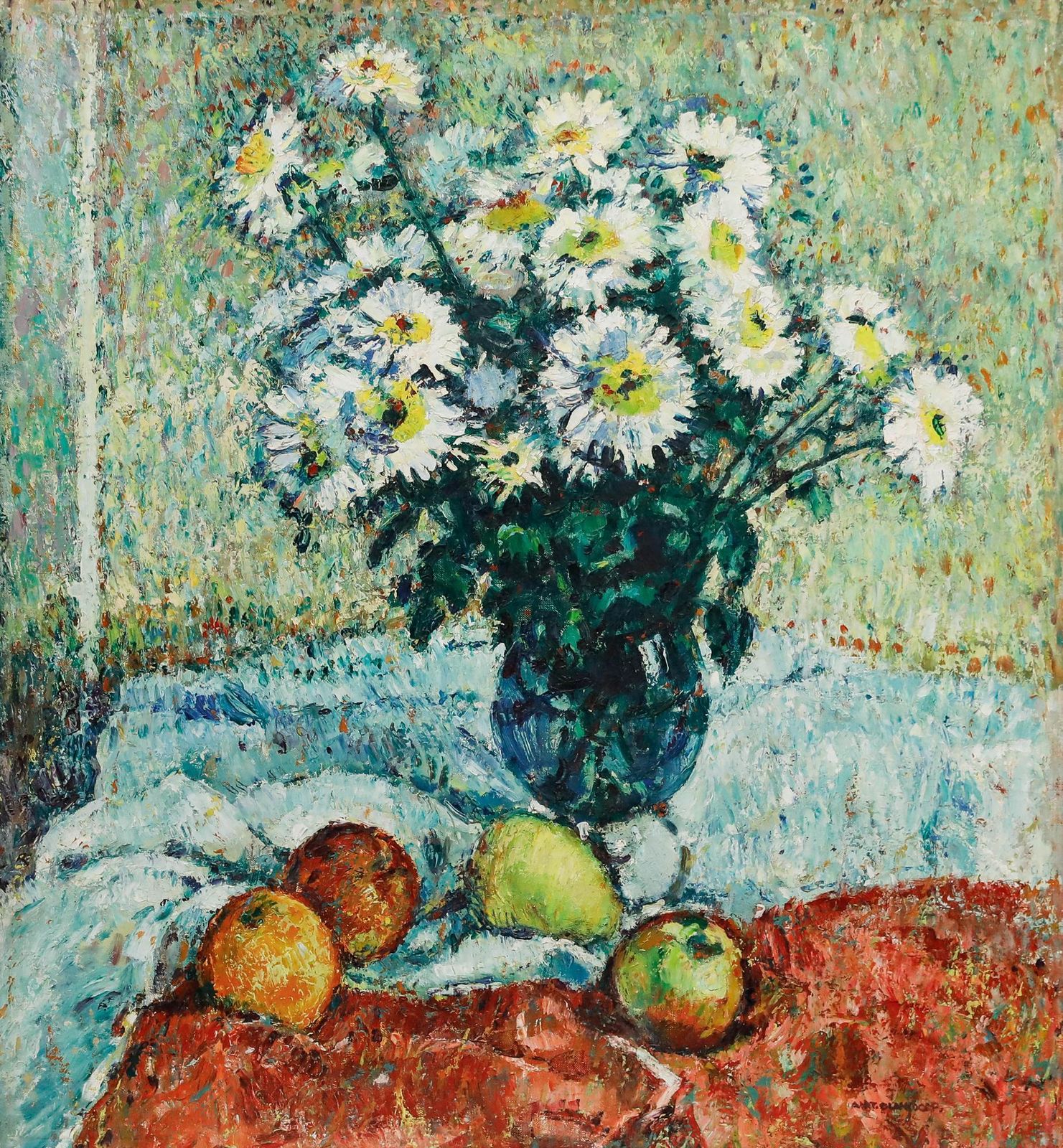 Aart Glansdorp (1903 1989)   20th Century Oil, Daisies photo for sale
