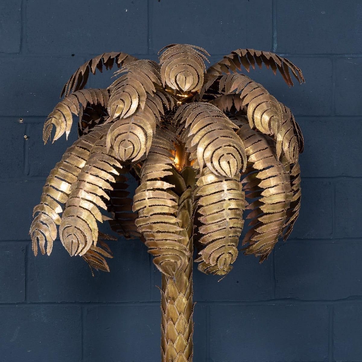 20thc French Palm Tree Floor Lamp, Christian Techoueyres For Maison Jansen C1970 photo vintage