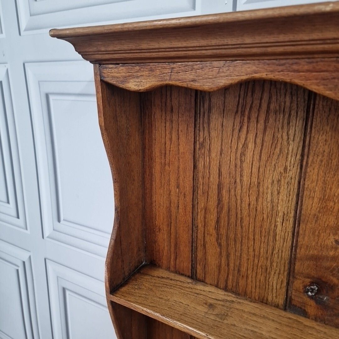 photo for sale Antique Victorian Wall Shelving   Unit Display Shelf Rustic Wooden Oak Farmhouse