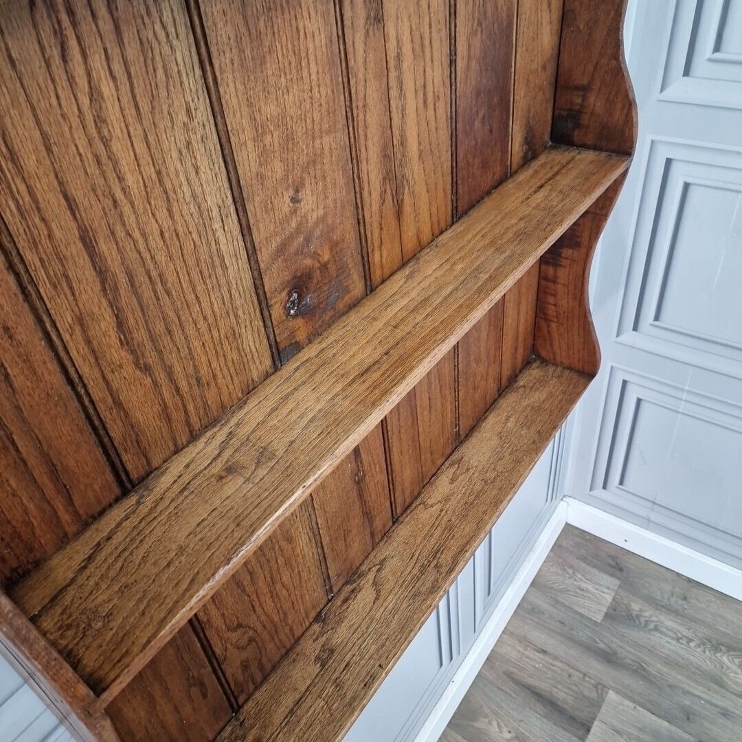 Furniture Antique Victorian Wall Shelving   Unit Display Shelf Rustic Wooden Oak Farmhouse photo