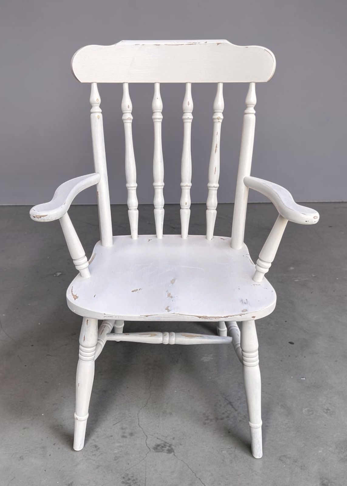 Curated Set Of 6 Painted Windsor Chairs – Vintage Country House Collection photo furniture