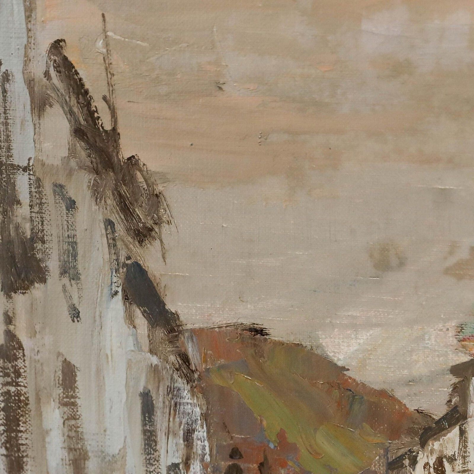 photo furniture Jan Korthals (1916 1972)   Framed 20th Century Oil, Figure In A Street