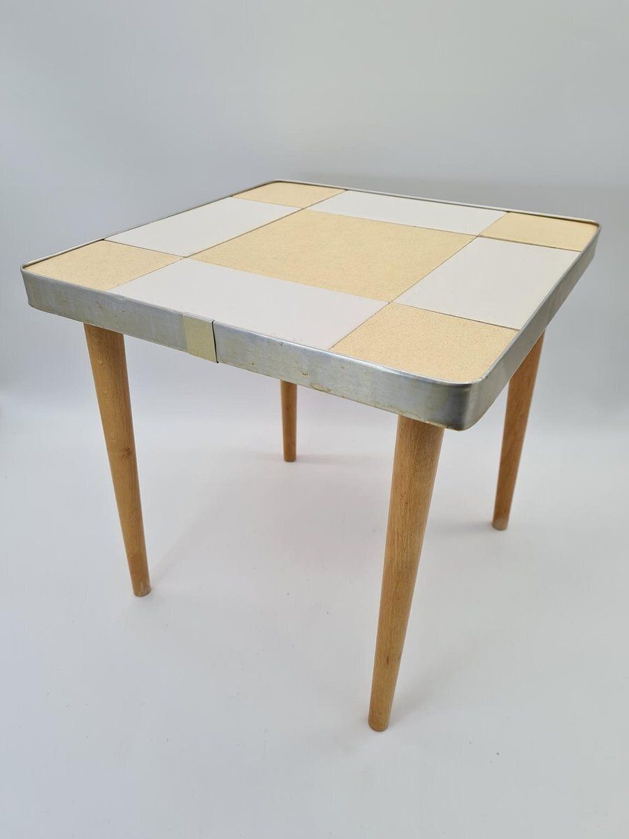 Small Mid Century Modern Coffee Table With Ceramic Top, 1960s 1970s photo 182.0