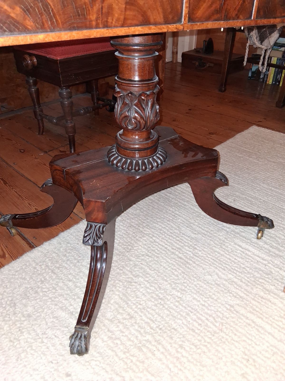 1200.0 Antique  Mahogany Inlaid Card Table photo