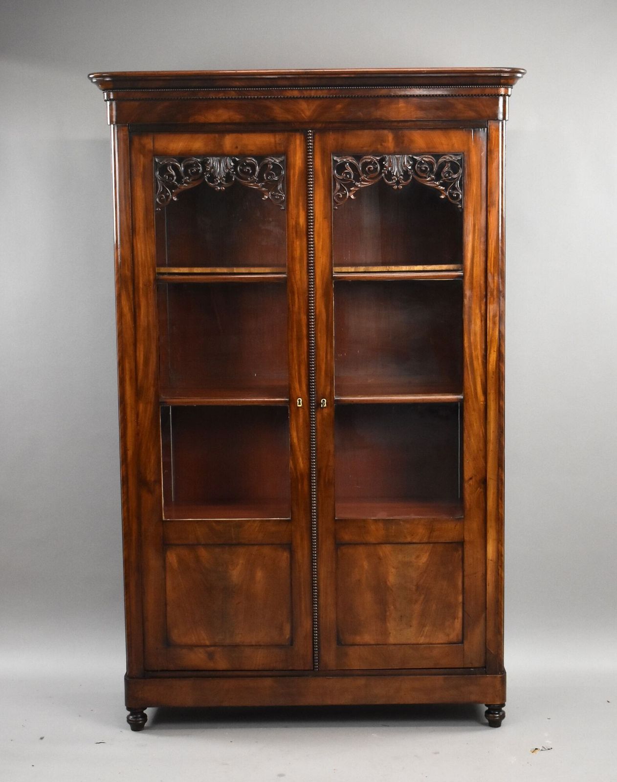 Continental Mahogany Circa 1880 Bookcase/Cabinet