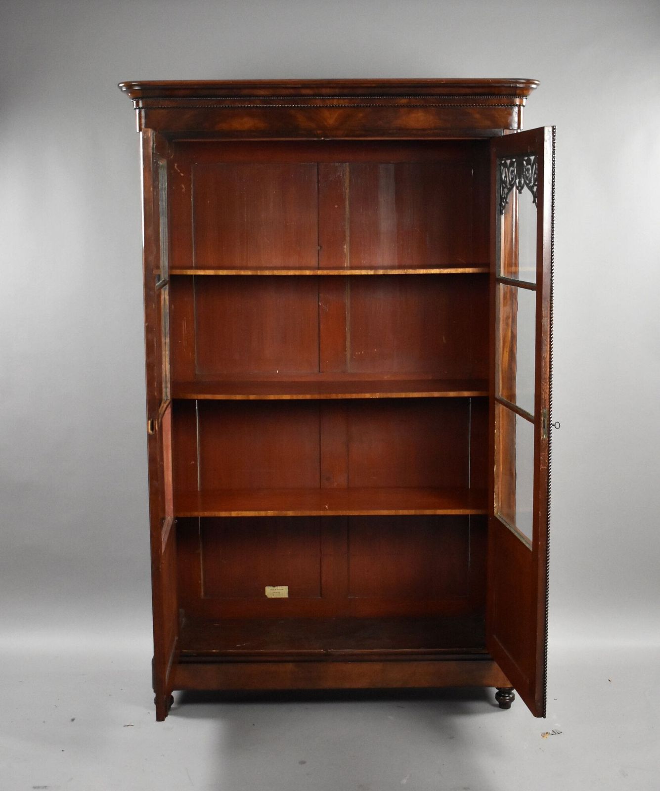 Continental Mahogany Circa 1880 Bookcase/Cabinet photo vinterior