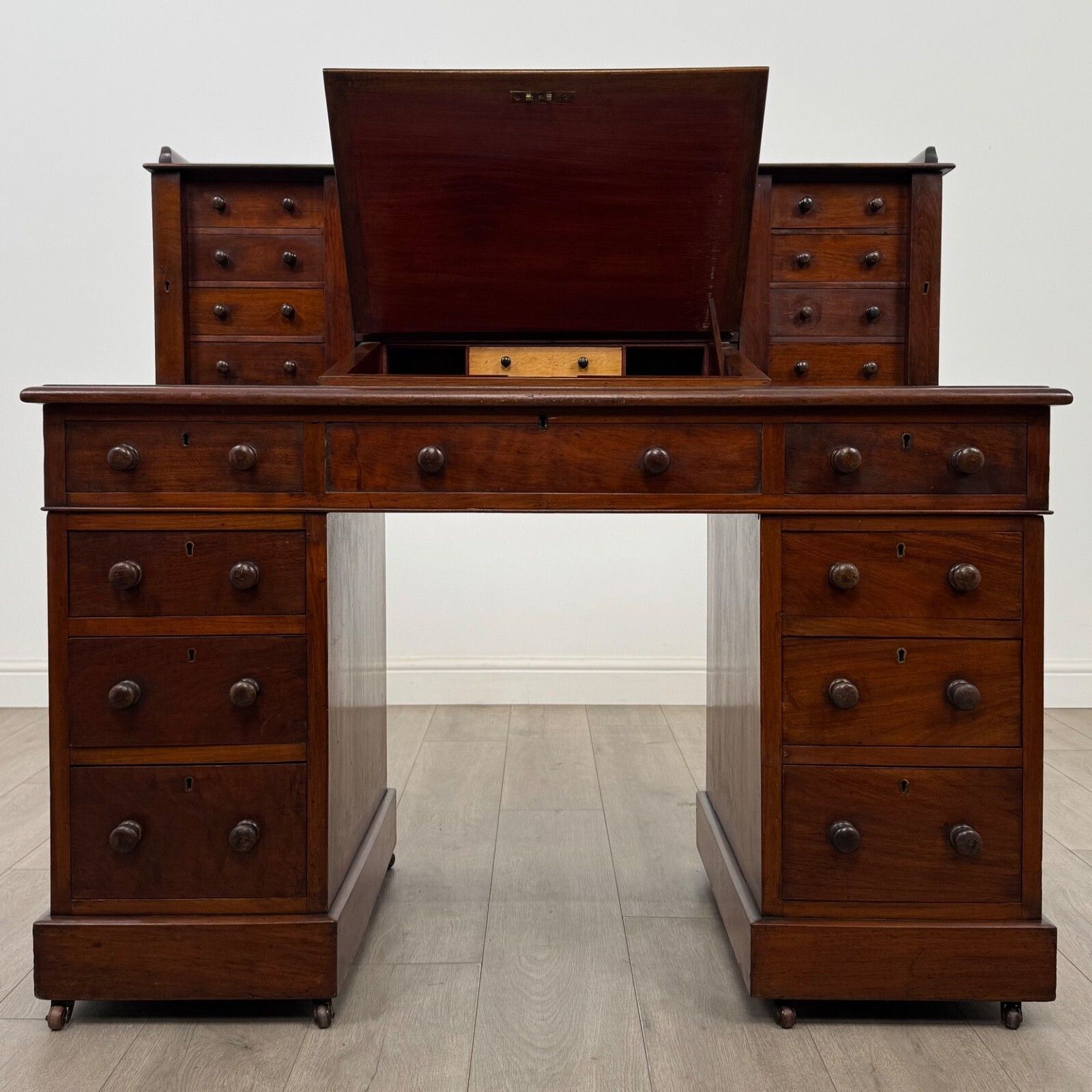 Antique 19th Century Victorian Dickens Desk In Mahogany ( Af 5416 ) photo furniture