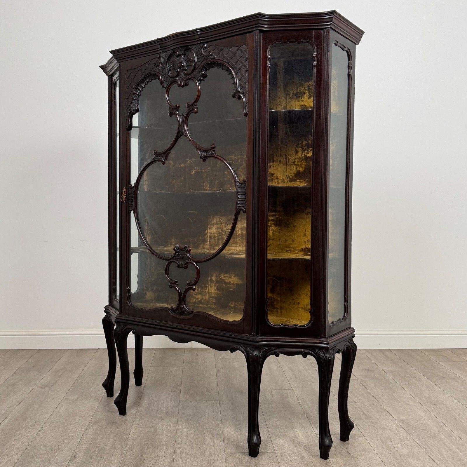Antique 19th Century Mahogany Display Cabinet By Maple & Co ( Af 5420 ) photo for sale