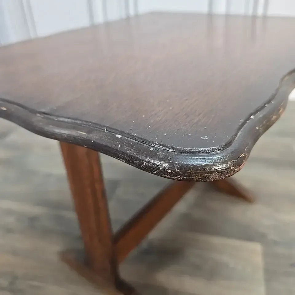 photo for sale Antique Tilt Top Table  Oak Side Wine Occasional Lamp  Arts And Crafts
