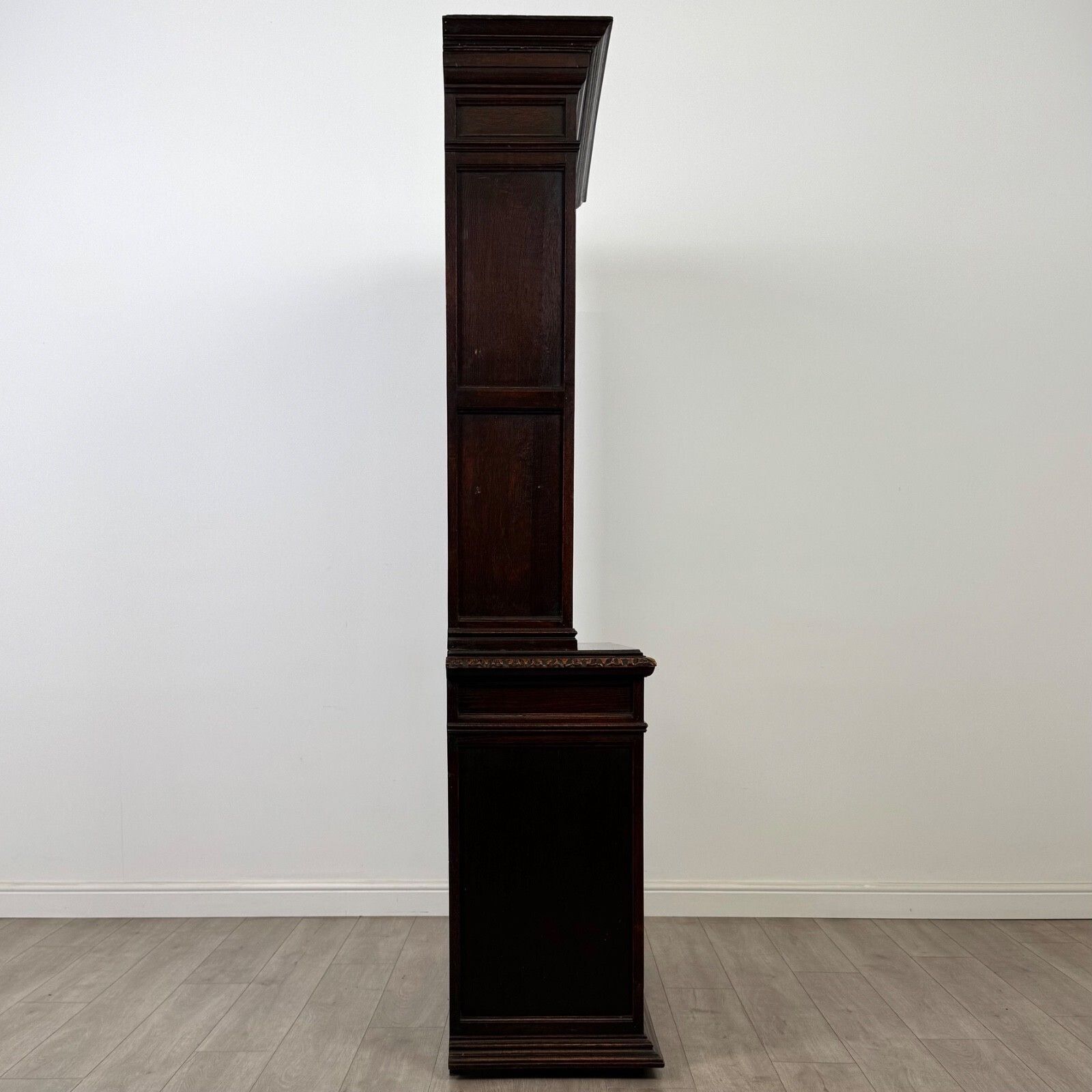 Antique 19th Century Carved Oak Victorian Bookcase ( Af 5377 ) photo vintage